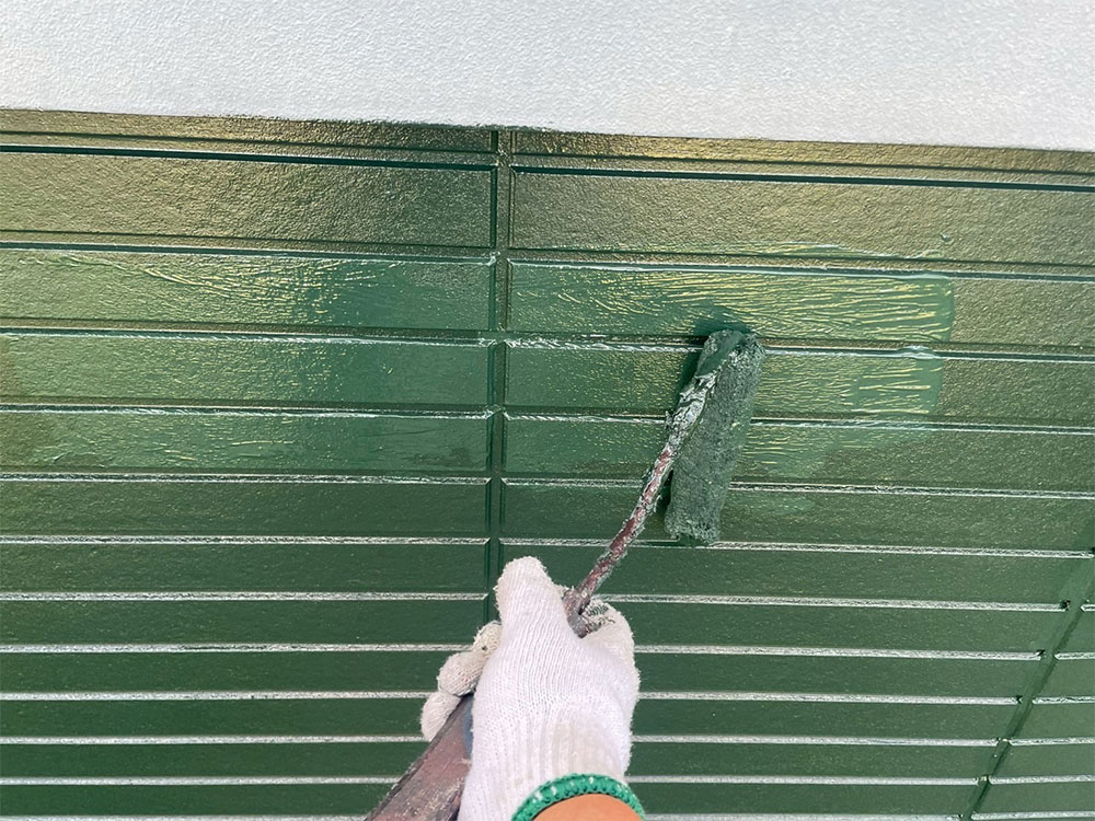 外壁上塗塗装施工