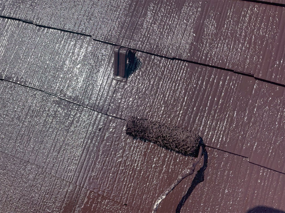 屋根上塗り塗装施工