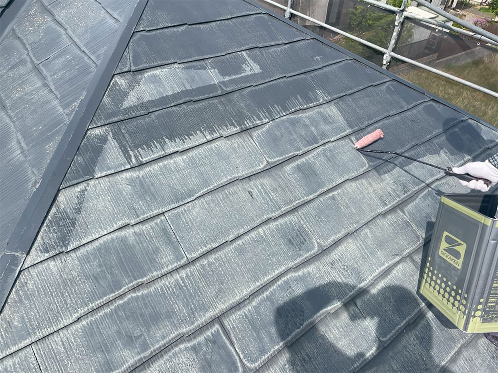 屋根下地塗装施工